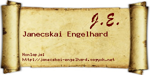 Janecskai Engelhard névjegykártya